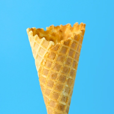ice cream cone on blue background